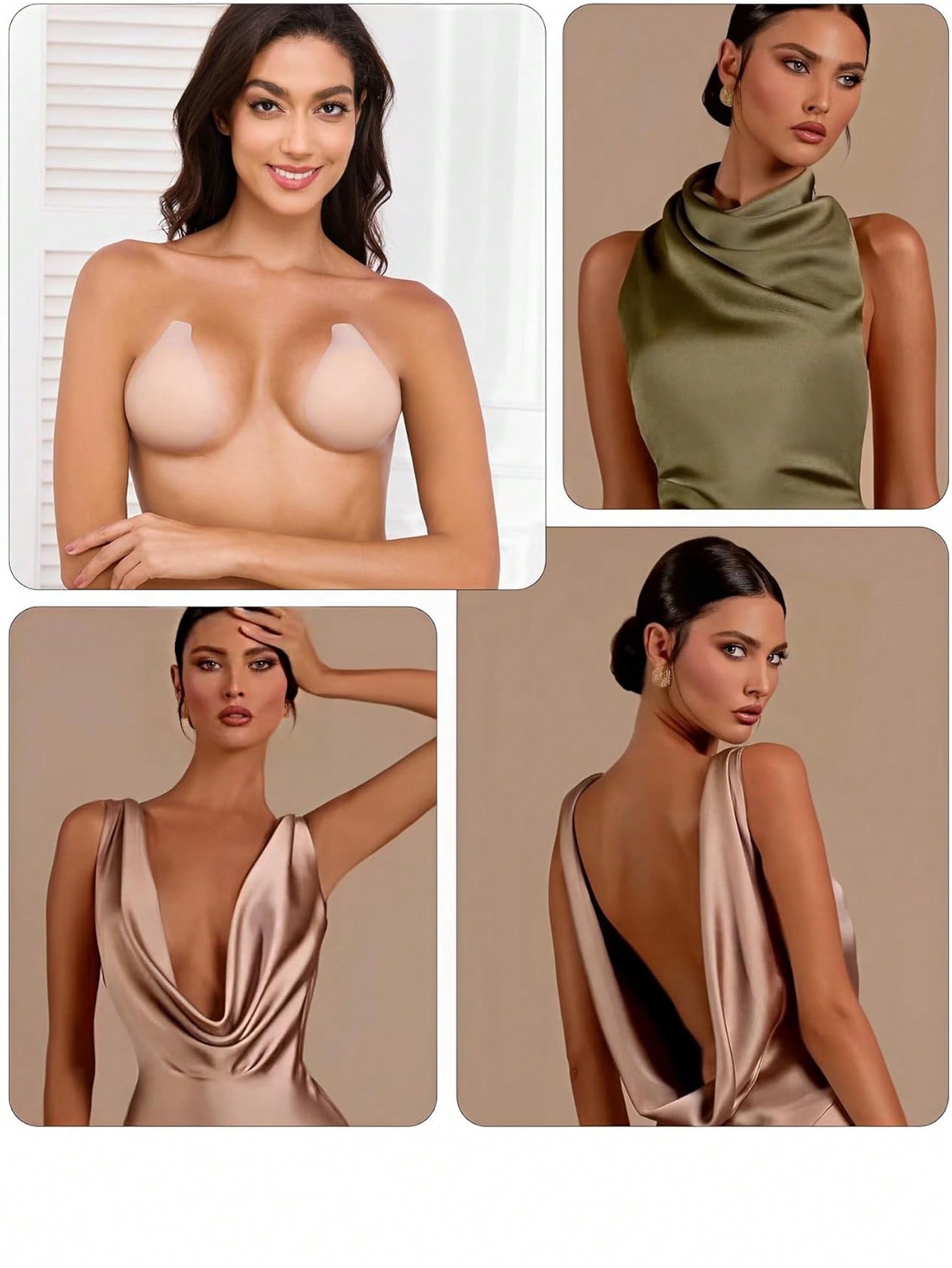 Nipple Cover Pasties - 1 คู่ แผ่นปิดหัวนมแบบยกกระชับ ไร้ตะเข็บ ติดแน่น ใช้ซ้ำได้