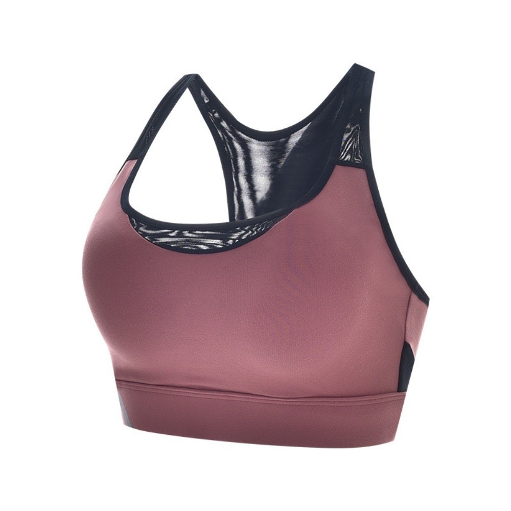 Sports Bra High Impact - เสื้อชั้นในกีฬาผู้หญิงกันกระแทกแบบพื้นฐาน เสื้อชั้นในโยคะแบบซัพพอร์ตสูงพร้อมแผ่นรองในตัว เสื้อชั้นในไร้ตะเข็บสำหรับออกกำลังกาย