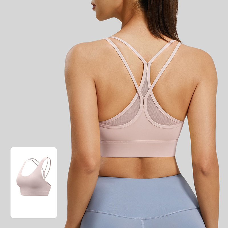 เสื้อชั้นในโยคะแบบตาข่ายไขว้หล - Sports Bra High Impact บทวิจารณ์และราคา