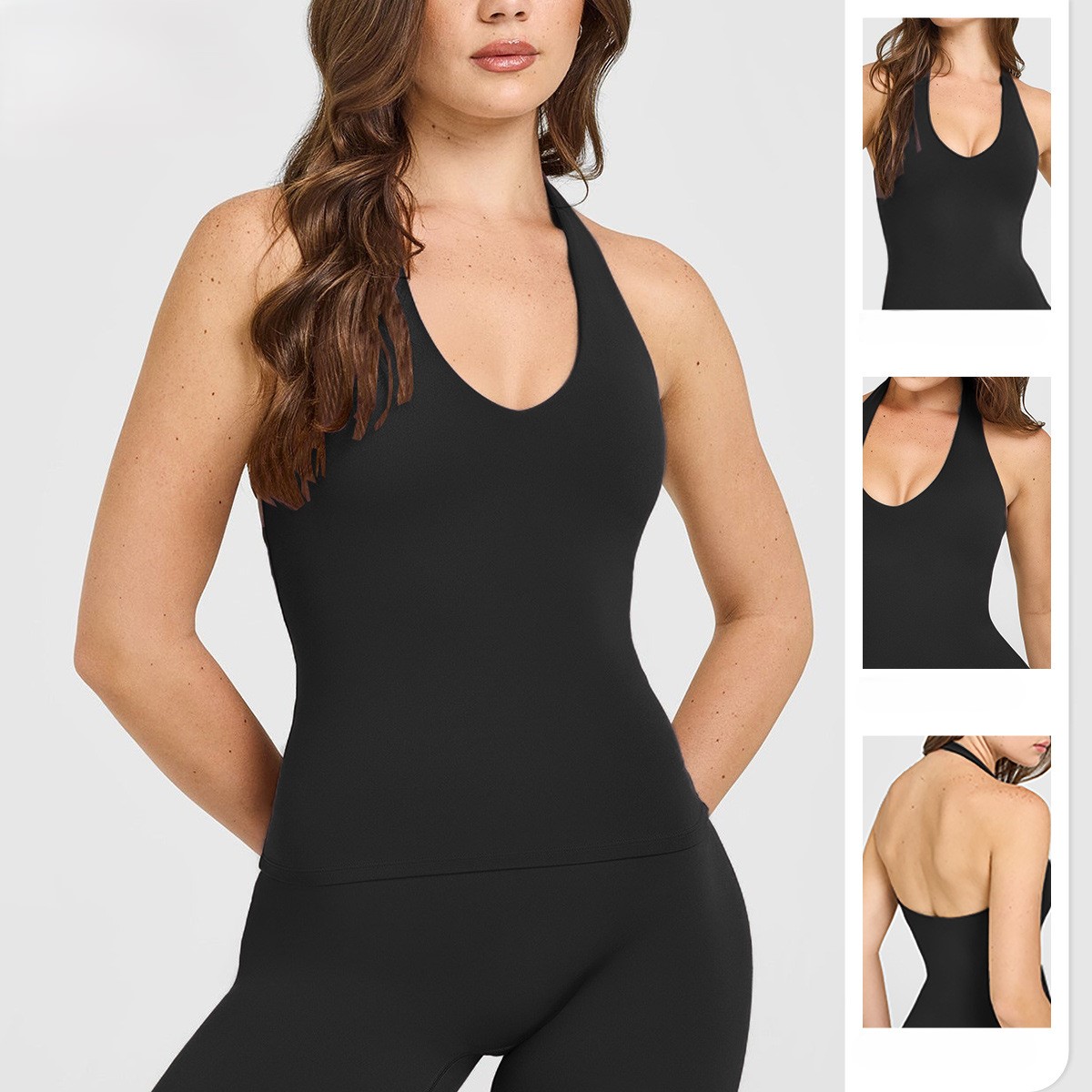 เสื้อชั้นในโยคะแบบผูกคอ ไร้โคร - Sports Bra High Impact บทวิจารณ์และราคา