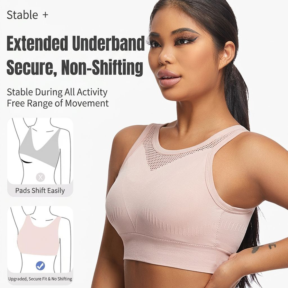 เสื้อชั้นในกีฬาไร้ตะเข็บสำหรับ - Sports Bra High Impact บทวิจารณ์และราคา